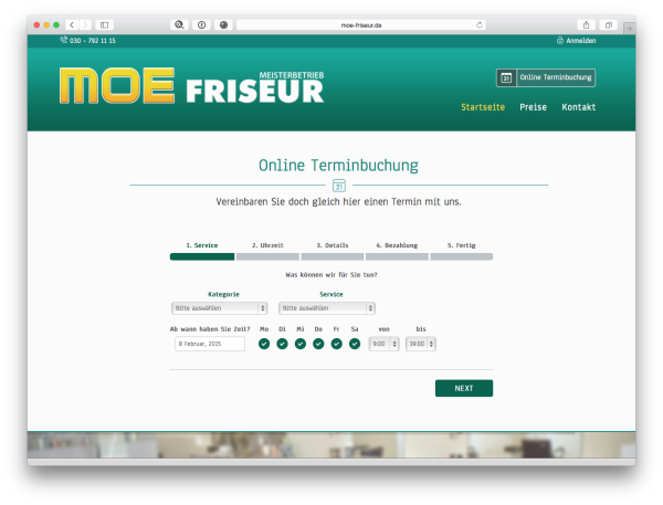 Online Terminreservierung